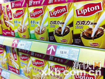 包裝奶茶標識混亂立頓多款奶茶未標營養含量