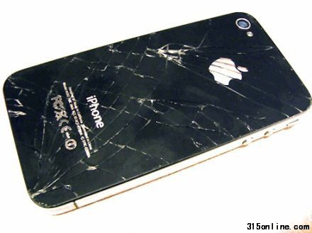 圖為被凍裂的iPhone