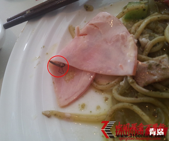 佳世客沙龍餐廳所售沙拉里的蟑螂 佳世客沙龍餐廳所售沙拉里的蟑螂