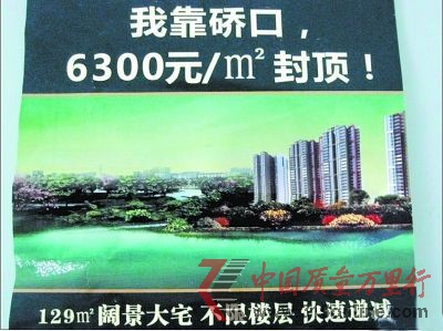 武漢東西湖樓盤(pán)模仿利川打廣告:我靠硚口(圖)